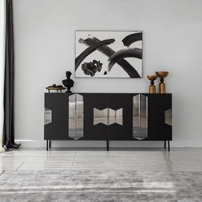 Consola Vienna – Preto Fumado – 180x80x40 cm