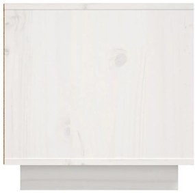 Móvel de TV 156x40x40 cm madeira de pinho maciça branco