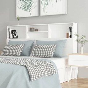 Cabeceira de Cama Dakota com Prateleiras de 160cm - Branco - Design Nó