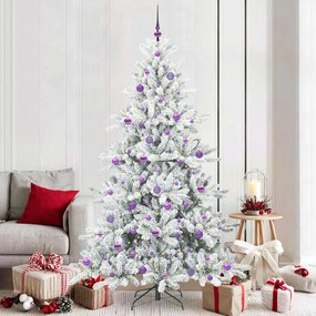 vidaXL Árvore de Natal Articulada Artificial Branco 210 cm PVC