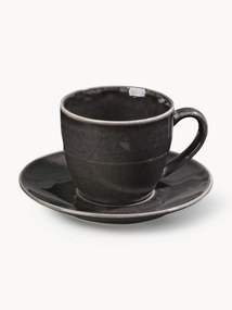 Chávena de café artesanal com pires Nordic Coal