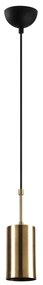 Candeeiro de Teto Kem – Dourado e Preto – 9 cm x 124 cm