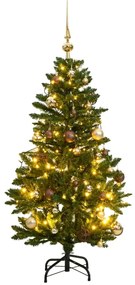 3210086 vidaXL Árvore Natal artificial articulada c/ 150 luzes LED+bolas 150cm