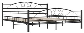 Estrutura de cama em aço 180x200 cm preto