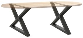 Pés para mesa de centro 2 peças antracite 70x(42-43,3) cm aço