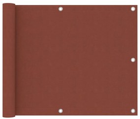 vidaXL Tela de varanda 75x500 cm tecido Oxford terracota