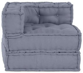 Puff Modular Cinza 70x70x54 em Tecido