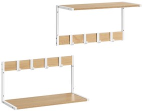 Conjunto de 2 prateleiras flutuantes de parede | VASAGLE | 24.2 x 50 x 26.5 cm | LCR830W09.