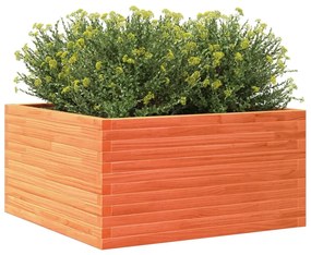 Vaso/floreira de jardim 90x90x46 cm pinho maciço castanho-mel