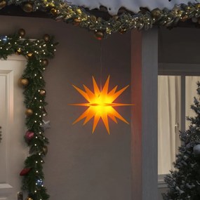 Luzes de Natal com LEDs 3 pcs dobrável amarelo 43 cm