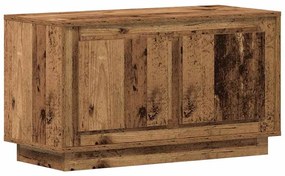 Armário de TV vidaXL Madeira Velha 80x35x45 cm Madeira de Engenharia