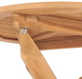 5 pcs conjunto de jantar para jardim madeira de teca maciça