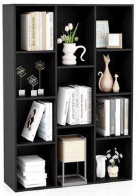 Armário organizador multifuncional para armazenamento de livros com 11 cubos e kits antitombamento - Branco