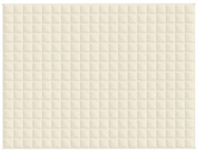 Manta pesada 7 kg 152x203 cm tecido creme-claro