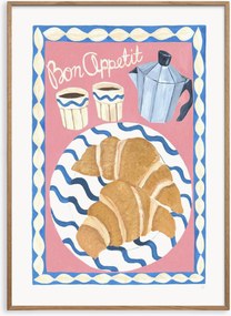 Impressão digital emoldurada Bon Appetit