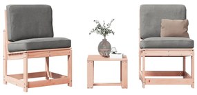 vidaXL 3 pcs conjunto lounge de jardim madeira de douglas maciça