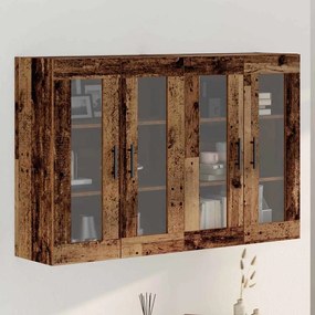 vidaXL Armários Suspensos 2 peças Madeira Antiga 69,5 x 34 x 90 cm