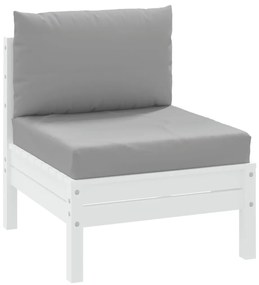 Almofadões p/ móveis de paletes 2 pcs tecido oxford cinzento