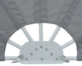 Toldo lateral dobrável para terraço 200 cm cinzento