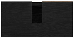 Armário de Pia de Banheiro vidaXL Carvalho Preto 65x33x60 cm Madeira d