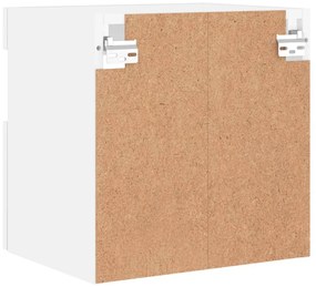 Móvel de parede para TV com luzes LED 40x30x40 cm branco