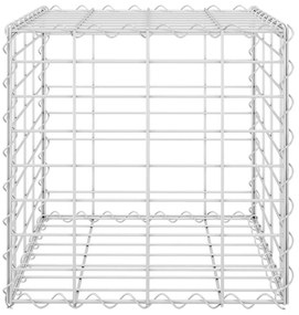Canteiro elevado/cubo gabião 40x40x40 cm cm fio de aço