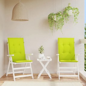 Almofadões cadeiras altas de jardim 2pcs tecido verde brilhante