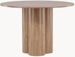 Mesa de jantar redonda com aspeto de madeira Olivia, Ø 110 cm