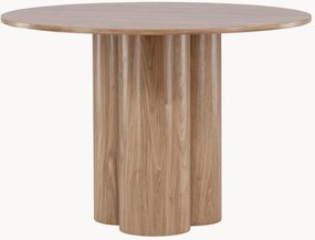 Mesa de jantar redonda com efeito de madeira Olivia, Ø 110 cm