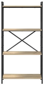 Estante Carvalho sonoma 60 x 30 x 118 cm MDF e Aço