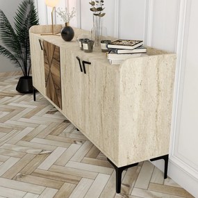 Console Venedik – Walnut Travertine – 180x78x35 cm