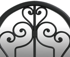 Espelho de jardim p/ uso exterior ferro 100x45 cm preto