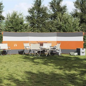 Corta-vento de campismo 508x130 cm impermeável cinza/laranja