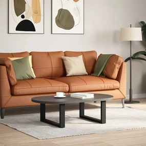 Pés para mesa de centro em formato de U, 2 peças, preto, 60x(30-31) cm