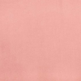 Cama boxspring com colchão 120x190 cm veludo rosa