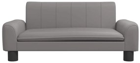 Cama para cães 70x45x30 cm couro artificial cinzento