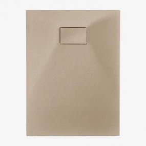 Base De Duche Em Resina Smc Retangular Antiderrapante E Extraplano Soho Castanho Areia Claro & 90 X 70 Cm - Sklum