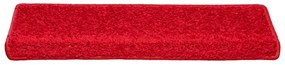 Tapetes de escadas 30 pcs 65x21x4 cm vermelho