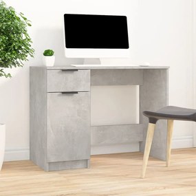 vidaXL Secretária 100x50x75 cm derivados de madeira cinza cimento