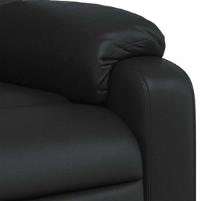 Poltrona de massagens reclinável couro artificial preto