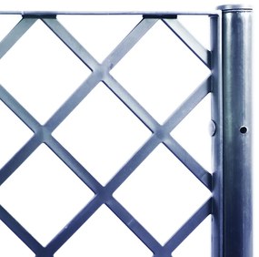 Vaso/floreira de jardim c/ treliça 200x160x142 cm PP cinzento azul