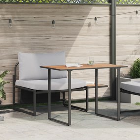 vidaXL Conjunto de Jantar de Jardim de 2 Peças Cadeira Individual com Almofadas Cinza Claro