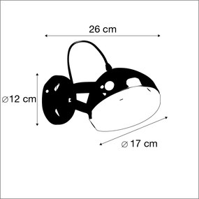 Conjunto de 4 focos de parede e teto pretos ajustáveis - Motociclista 1 Industrial