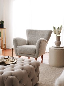 Cadeira Wing Teddy – Cinza – 85x82x85 cm