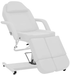 Cadeira de esteticista couro artificial 180x62x78 cm branco