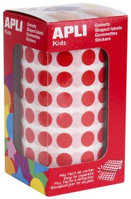 Rolo Autocolantes Redondo Vermelho 10,5MM