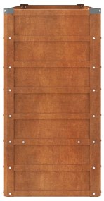 Canteiro de jardim 160x40x77 cm aço corten cor enferrujado