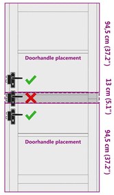 Porta Interior com Vidro "ORKDAL" 93x202x4 cm Madeira Sólida de Pinhei