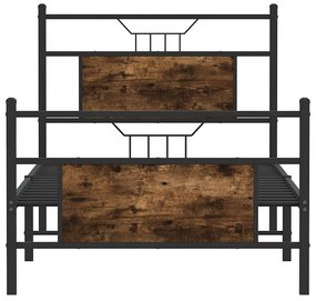 Estrutura cama s/ colchão derivados de madeira carvalho fumado