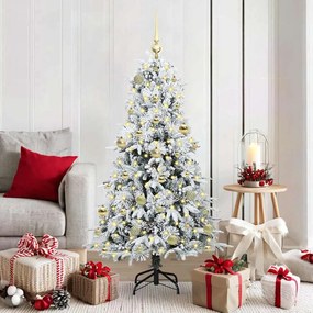 vidaXL Árvore de Natal Articulada Artificial Branco 150 cm PE e PVC